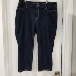 St. John's Bay Dark Wash Jean Capris